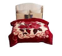 UGFJMN Couverture Pondérée De Peluche King Size, Couverture Épaisse,Soyeux Doux Et Chaud, 2 Plis Recouvert De Lit De Raschel Réversible pour l'hiver d'automne(200x230cm,4kg)