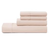 UGG Hedi 01334 Parure de lit 4 pièces avec taies d'oreiller - Lavable en Machine - Poches Profondes, infroissables, Respirantes, Confortables, soyeuses et rafraîchissantes - Grand lit - Coquillage