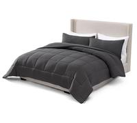 UGG Leonora Parure de lit avec 2 taies d'oreiller - Couverture Alternative légère en Duvet réversible Confortable et Chaude pour Toutes Les Saisons, Lavable et hypoallergénique, très Grand lit, Gris
