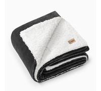 UGG Nita 35988 Nita Couverture chaude réversible grosse couverture décorative de chambre en polaire hypoallergénique, confortable, lavable en machine, pour canapé et lit, 127 x 178 cm, gris anthracite