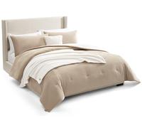 UGG Remina Parure de lit 5 pièces en Peluche Chaude et Moelleuse avec Couverture, Oreiller décoratif, taies d'oreiller et Couette réversible, hypoallergénique, Lavable, en Peluche Chaude et Moelleuse