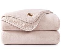 UGG Whitecap 11065 Couverture Polaire réversible surdimensionnée en Flanelle, Confortable, légère et Confortable, Style hôtel, décoration d'intérieur, Douce, Luxueuse, Lavable en Machine, 177 x 127