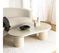 Ugo - table basse forme organique couleur beige effet béton