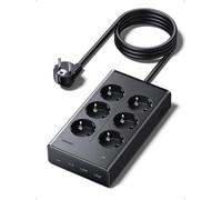 UGREEN 10 en 1 Multiprise avec Interrupteur 3680W 6 Prises AC 4 USB Noir
