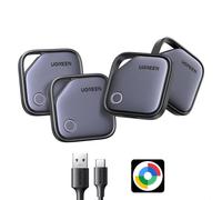 UGREEN FineTrack G Tag Traceur Fonctionne avec Find Hub Android Uniquement Chargement USB C Localisateur Objets Bluetooth pour Clés Valises Portefeuilles Wallet Bagages Sacs avec Câble USB C Lot de 4