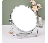 UGThome Miroir de maquillage double face pour femme avec grossissement 1X et 3X Miroir de voyage 6 pouces avec poignée Portable Transparent et rond