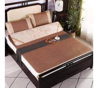 UGZPWQLNX Matelas rafraîchissant en Bambou, Summer Bamboo Ice Rattan Sleep Mat, Multiple Sizes, Slip, with Pillowcases