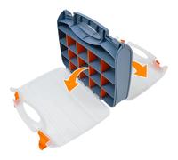 UHETLET Boîte De Rangement À Vis Double Face 34 Compartiments Boîtes De Rangement pour Petites Pièces Organisateur De Vis Boîte D'assortiment Boîte De Rangement avec Séparateurs