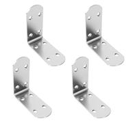 UHETLET Lot de 4 raccords d'angle en métal à 90° - 85 x 85 x 38 mm - En acier inoxydable - Équerre d'étagère - 3 mm d'épaisseur - Pour meubles, table, chaise, bibliothèque