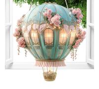 Uhngw Ornamente Solaire Montgolfière Extérieur - Ornamente Solaire en Forme de Ballon à Air Chaud | Décoration Modèle 2D Acrylique pour Fenêtre Cour Jardin Terrasse Camping Ferme Véranda