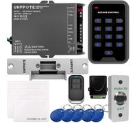 UHPPOTE Kit de Contrôle d'Accès Pour Une-porte Avec 125KHz RFID EM ID Clavier et Serrure Électrique Télécommande Bouton d'Exit