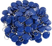 UHPPOTE Proximité Em 125KHz RFID Id Card Tag Token Key Chain Keyfob Lecture seule Couleur Bleu (100 Pack)