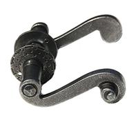 UHRIG Poignées de porte rétro, jeu de poignées en fer forgé noir antique, paire de poignées de porte avec rosaces de poignée pour par exemple la porte de la chambre et bien plus encore.