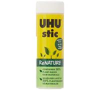 UHU Renature bâton de colle 21 g écologique - Tube en bioplastique, bouchon à vis - 12 unités.
