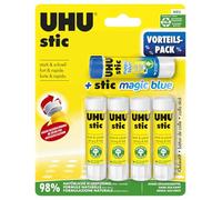 Uhu 45275 Lot de 5 Bâtons de colle avec 4 bâtons Stic et 1 bâton Magic Stic 8,2 g (Import Allemagne)