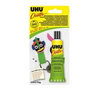 UHU Colle Créativ' Mousse à découper & matériaux naturels – Extra forte, transparente, Tube 33 ml