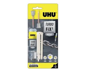 UHU Adhésif de réparation UHU 2K Turbo Fix² métal liquide 10g métal-gris métallique Quantité:6
