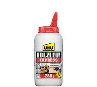 UHU Colle à bois Express, colle blanche universelle et à séchage rapide - Convient pour tous les types et collages habituels de bois 250 g