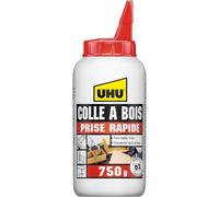 UHU Colle à Bois Express-D2-Colle Vinylique Extra Forte et Séchage Rapide | Pour le Montage, Assemblage, Placage, Contrecollage Bois/Dérivés - Transparente après Séchage - Intérieur - 75 g
