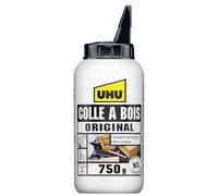 UHU Colle à Bois Originale - D2 - Colle Vinylique Extra Forte | Pour le Montage, Assemblage, Placage, Contrecollage Bois/Dérivés - Transparente après Séchage - Intérieur - 750 g