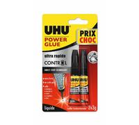 Colle Power Glue liquide Control UHU tube - 2x3g - 36715