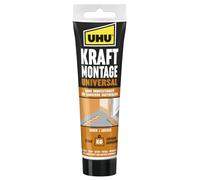UHU Colle de montage KRAFT UNIVERSAL – 200 g, blanche, sans solvant, intérieur/extérieur