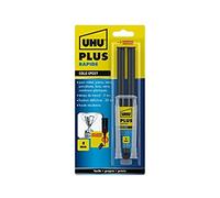 UHU Colle époxy plus rapide - 2 composants, super forte, transparente, seringue auto-mélangeuse 15 g