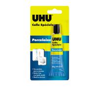 UHU Colle spéciale porcelaine - Colle idéale pour la porcelaine, le marbre, le grès et la céramique, blanche, tube 30g