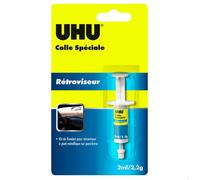 UHU Colle spéciale rétroviseur - colle forte pour voiture, rétroviseur, résiste aux vibrations, tube 2g