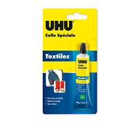 UHU Colle Spéciale - Textile | Colle Forte - Répare Les Vêtements, Tous Type De Tissu Dont Le Cuir - Flexible Et Lavable Jusqu À 90°C - Transparente - 20 g