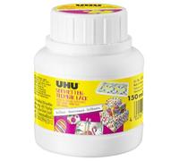 UHU Colle Vernis - Colle Et Vernis Créatif Enfant Et Loisir Créatif | Travaux Manuels Et Puzzles - Colle Et Vitrifie - Sans Solvants - Transparente - Flacon 150 ml