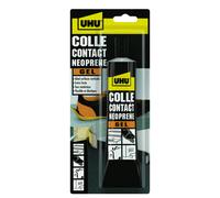 UHU Contact néoprène gel - Colle super forte universelle et gélifiée, ne goutte pas et ne file pas, adhère immédiatement, transparente, tube 120g