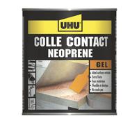 UHU Contact néoprène gel - Colle super forte universelle et gélifiée, ne goutte pas et ne file pas, adhère immédiatement, transparente, pot 215g