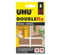 UHU Pastilles adhésives Double Fix universel – Extra-fort jusqu'à 4 kg – Multi-supports – 16 blanches