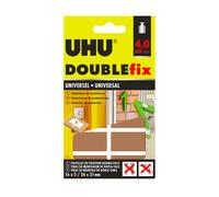 UHU Pastilles adhésives Double Fix universel – Extra-fort jusqu'à 4 kg – Multi-supports – 16 blanches