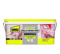 UHU Fix And Fertig - Colle Papier Peint Prête À L Emploi - Papier Vinyl, Intissé - Environ 15m2 - Application Facile Et Sans Grumeaux - Pot 2,5 Kg