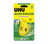UHU Roller de colle repositionnable double-face, sans solvants, transparent – 9,5 m x 6,5 mm