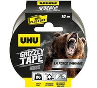UHU Ruban adhésif toilé Grizzly Tape - Étanche, ultra fort & durable - Gris 10 m x 50 mm