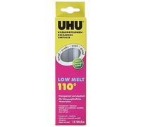 UHU Heißklebepatronen Low Melt, Transparente und ovale Klebepatronen für UHU Niedrigtemperatur Klebepistole, 200g