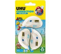 UHU Rollers Correcteur - Ruban Correcteur Mini - Rapide Propre Et Précis - Avec Capuchon Protecteur - Fournitures Scolaire Et Bureau - Blanc - Lot De 3 Rollers 6 m X 5 mm