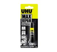 UHU Max Repair power - Colle extra puissante et flexible, transparente, idéale pour les chaussures, le caoutchouc, le cuir, tube 8g
