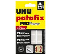 Uhu Patafix PROPower - Pastilles adhésives repositionnables ultra-fortes, intérieur et extérieur - Blanc