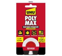 UHU Poly Max 7004621 Bande double Blanc 1,5 m x 19 mm