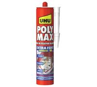 UHU Polymax extra fort - Mastic/colle de fixation MSP pour coller, assembler et jointer, séchage rapide, sans solvants, blanc, cartouche 425 g