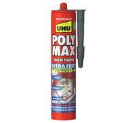 UHU Poly Max Extra-Fort - Colle de Fixation Ultra Puissante Tous matériaux | Colle, Assemble, Jointe - Intérieur/Extérieur - Mastic Universel Extra Fort - Sans Solvants - Anthracite - Cartouche 425 g