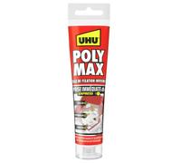 UHU Poly Max® Colle-mastic – Prise immédiate, séchage rapide – Tube 115 g blanc