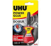 UHU Power Glue Liquide Doseur - Colle super-forte ultra-rapide avec système de doseur précis papier imprimante - ramette - rouleau G