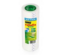 UHU Rollafix - Rouleau de Ruban Adhésif Bureau et École | Invisible, Pour Réparer, Étiquetter et Sceller, Ne Jaunit Pas, Compatible Dévidoir - 8 Rouleaux De 25 m X 19 mm