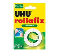 UHU Ruban adhésif invisible Rollafix – Ne jaunit pas – Écriture possible – Recharge 25 m x 19 mm