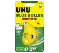 UHU - Roller de colle Permanent Dry & Clean - Transparent, Sans solvants - 9,5 m x 6,5 mm